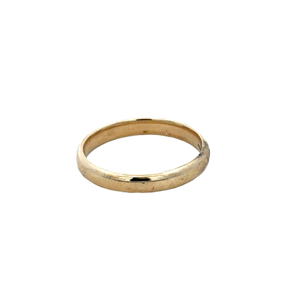 9ct yellow gold band ring size P (sh27455b)