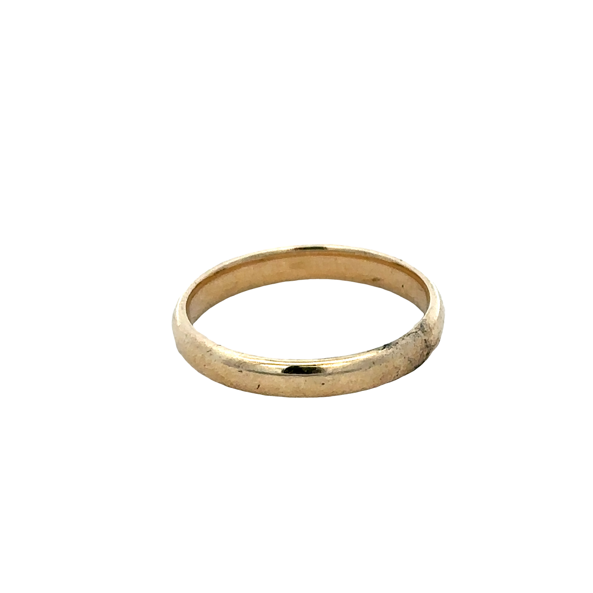 9ct yellow gold band ring size P (sh27455b)