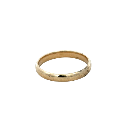 9ct yellow gold band ring size P (sh27455b)