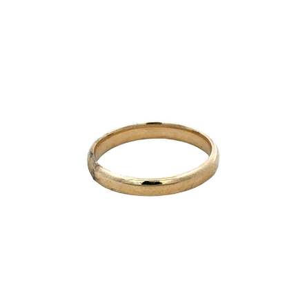 9ct yellow gold band ring size P (sh27455b)