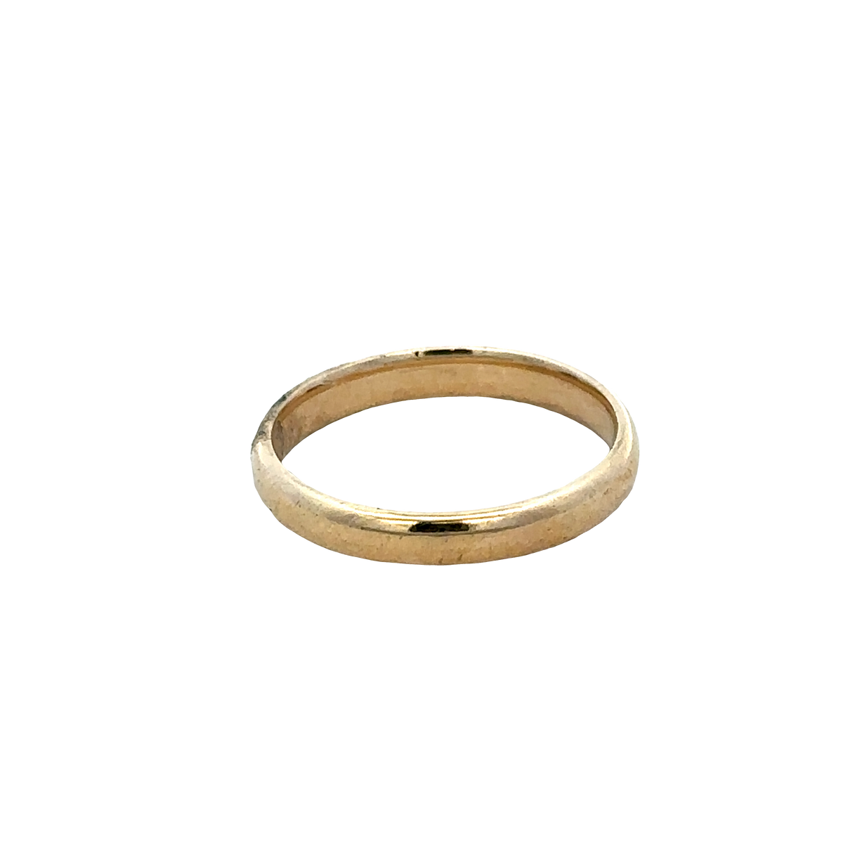 9ct yellow gold band ring size P (sh27455b)