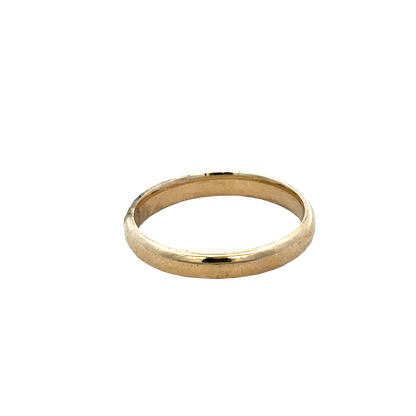 9ct yellow gold band ring size P (sh27455b)