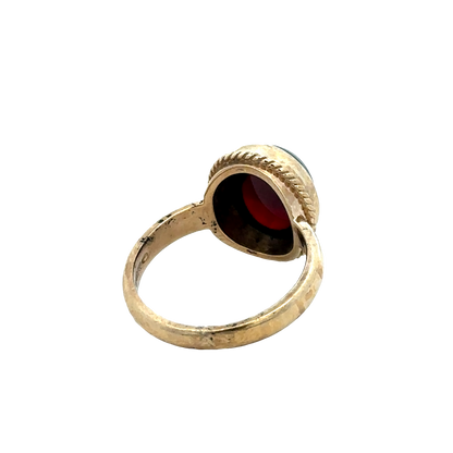 9ct yellow gold ring size N (sh27428b)