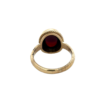 9ct yellow gold ring size N (sh27428b)