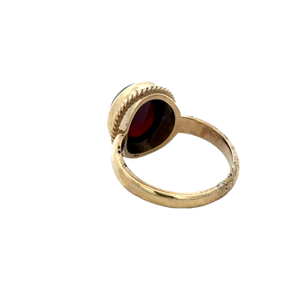 9ct yellow gold ring size N (sh27428b)