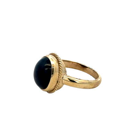 9ct yellow gold ring size N (sh27428b)