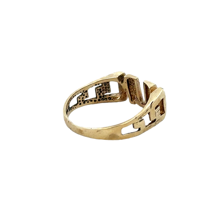 9ct yellow gold MUM ring size S1/2 (sh27658b)