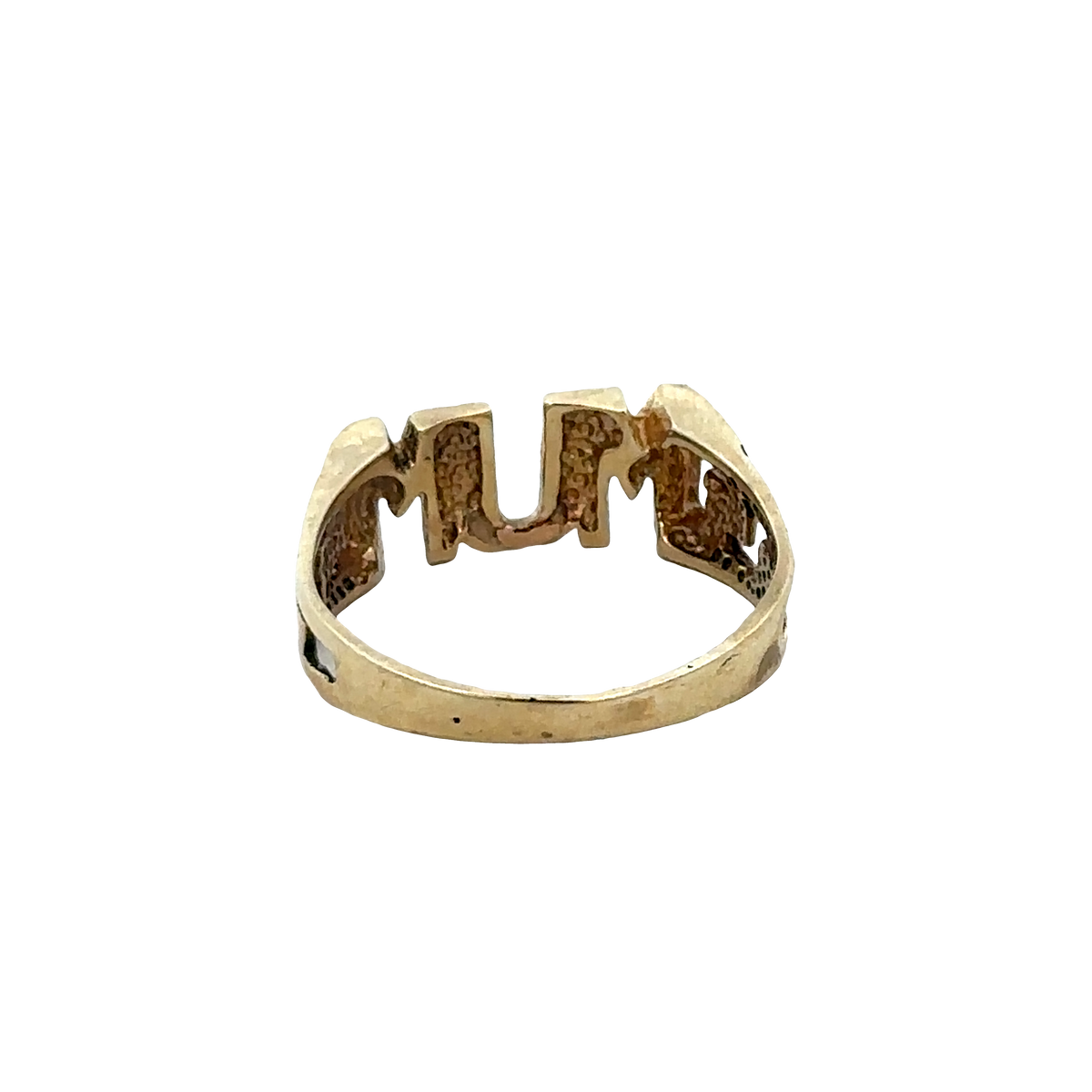 9ct yellow gold MUM ring size S1/2 (sh27658b)