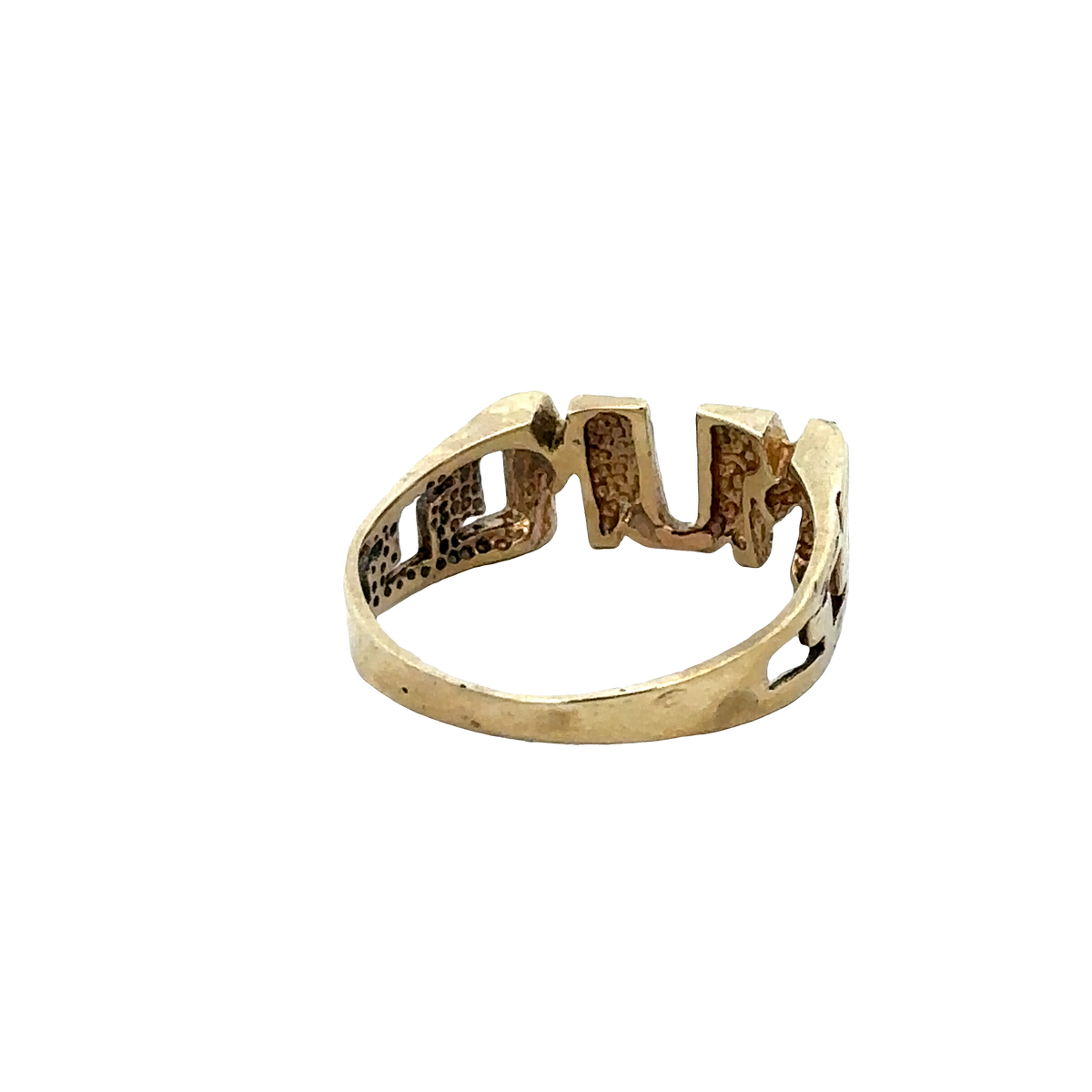 9ct yellow gold MUM ring size S1/2 (sh27658b)