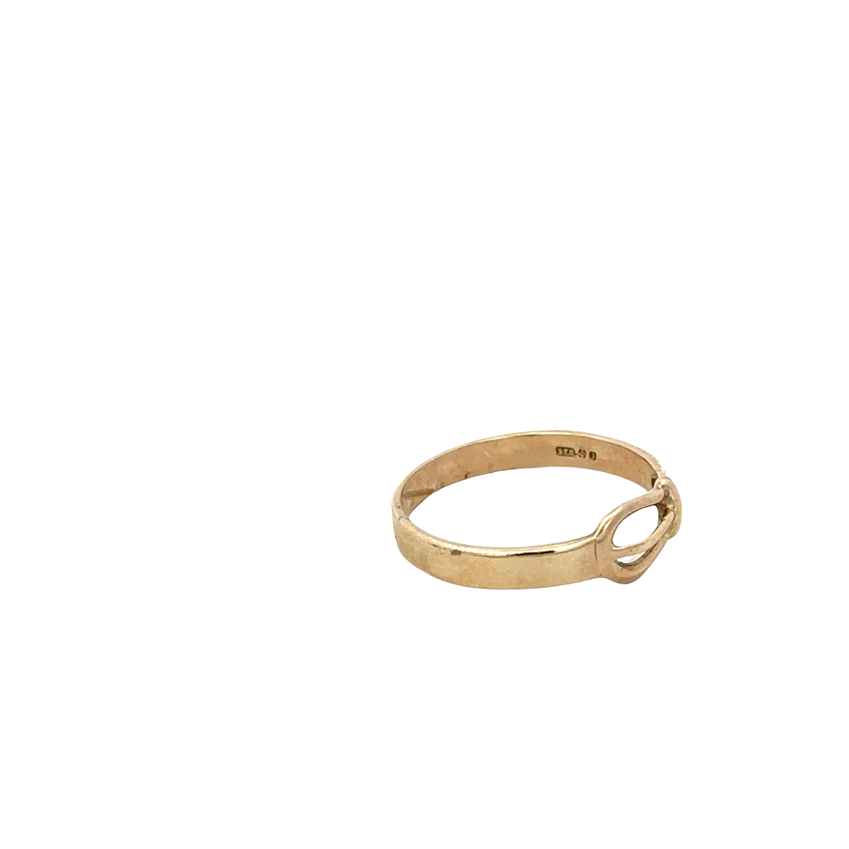 9ct yellow gold buckle ring size K (sh27607b)