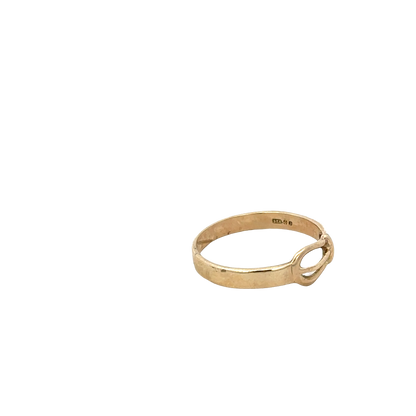 9ct yellow gold buckle ring size K (sh27607b)