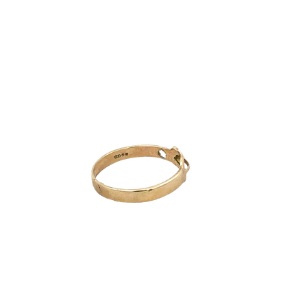 9ct yellow gold buckle ring size K (sh27607b)