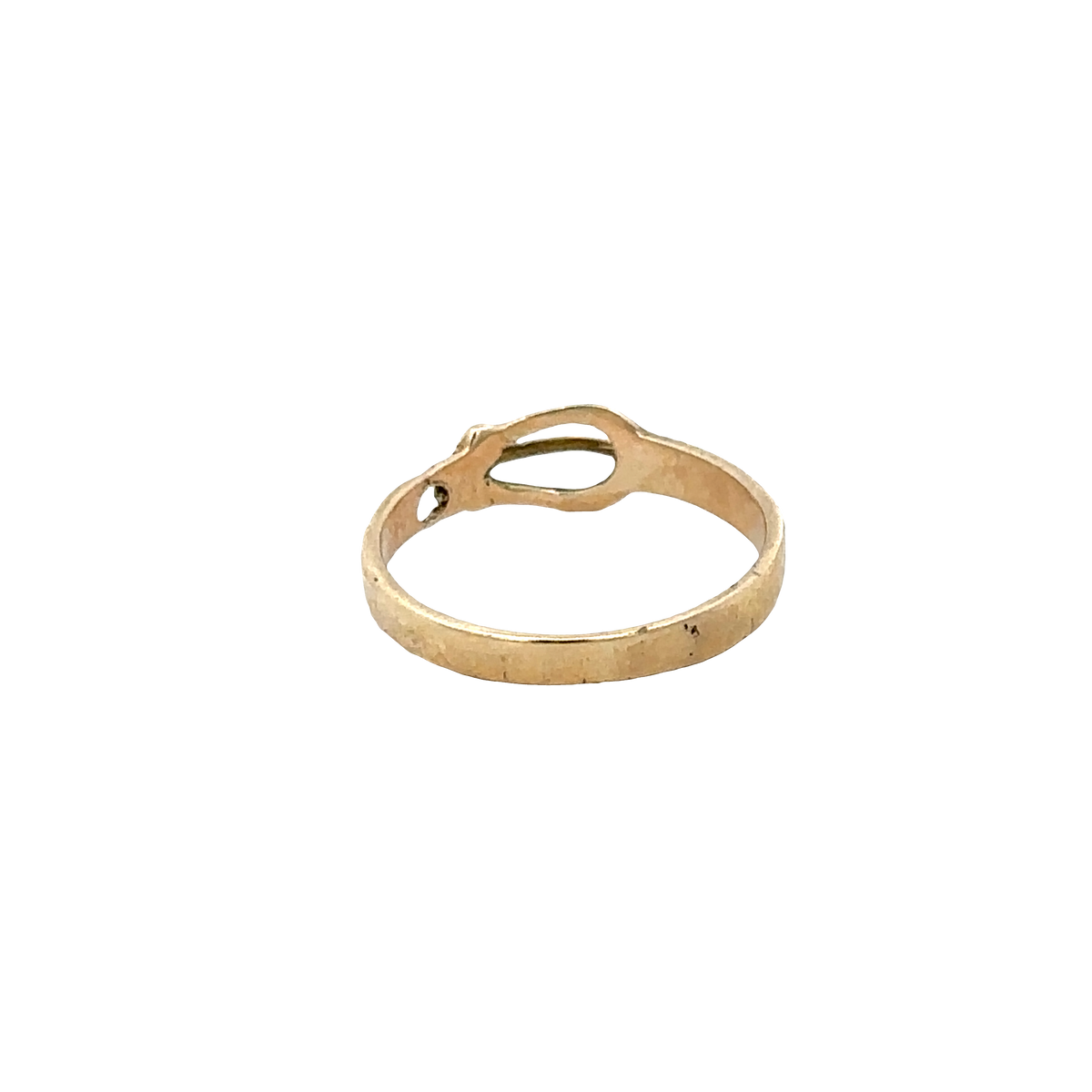 9ct yellow gold buckle ring size K (sh27607b)