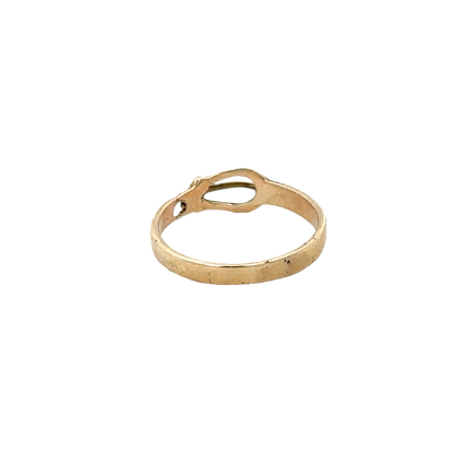 9ct yellow gold buckle ring size K (sh27607b)