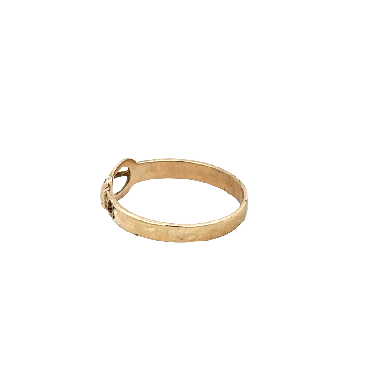 9ct yellow gold buckle ring size K (sh27607b)