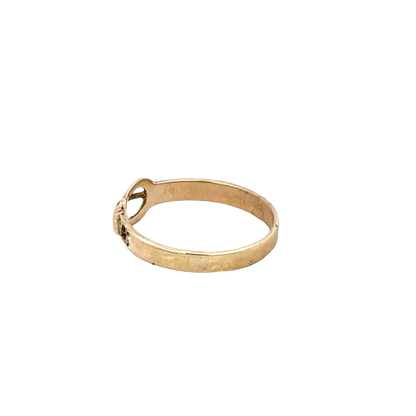 9ct yellow gold buckle ring size K (sh27607b)