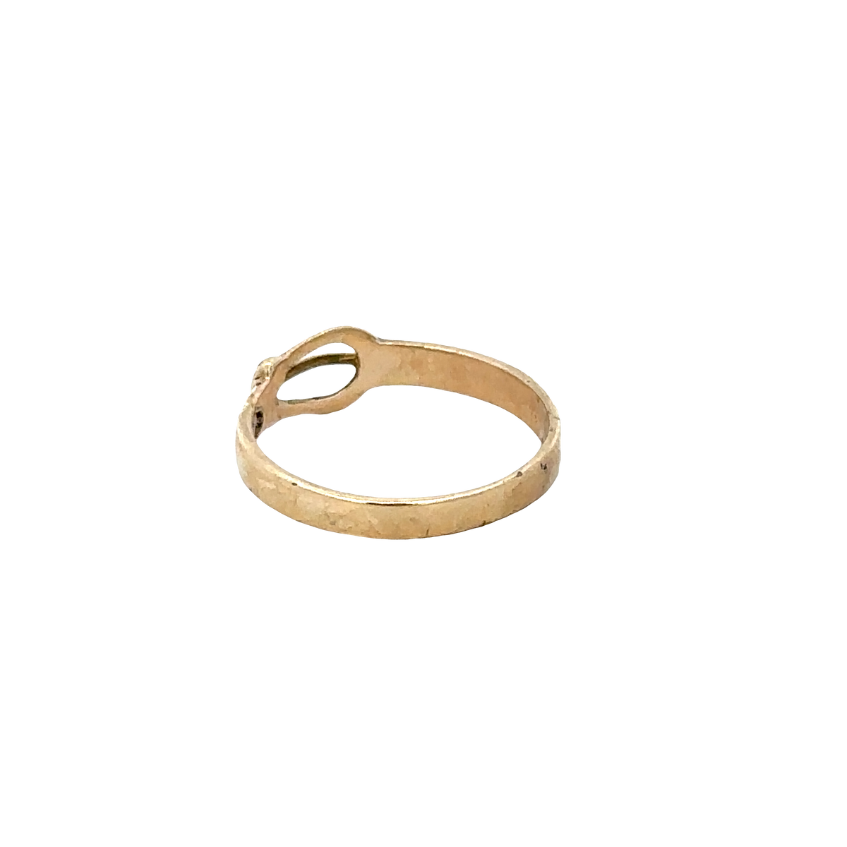 9ct yellow gold buckle ring size K (sh27607b)
