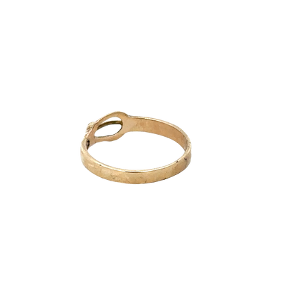 9ct yellow gold buckle ring size K (sh27607b)