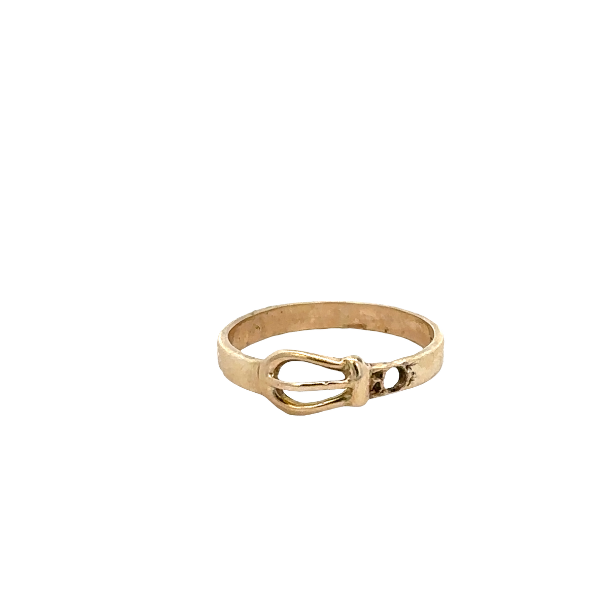 9ct yellow gold buckle ring size K (sh27607b)