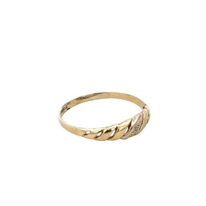 9ct yellow gold ring size L (sh27608b)
