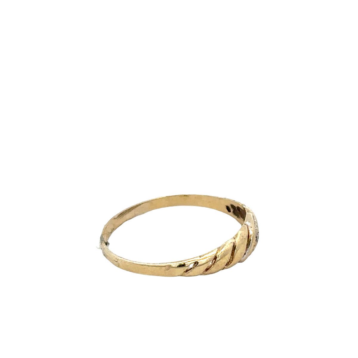 9ct yellow gold ring size L (sh27608b)