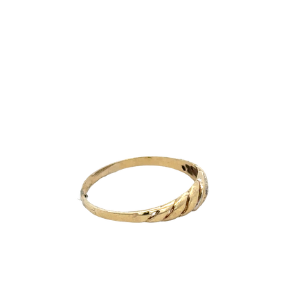 9ct yellow gold ring size L (sh27608b)