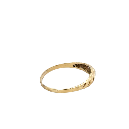 9ct yellow gold ring size L (sh27608b)