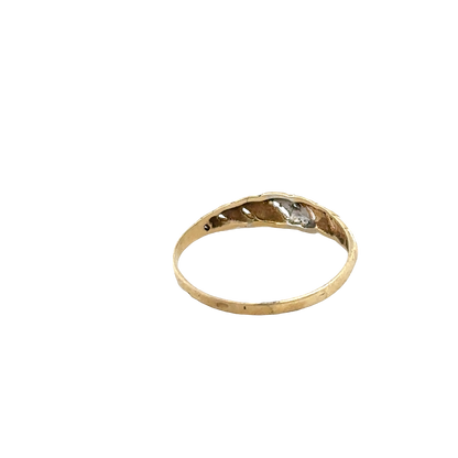 9ct yellow gold ring size L (sh27608b)