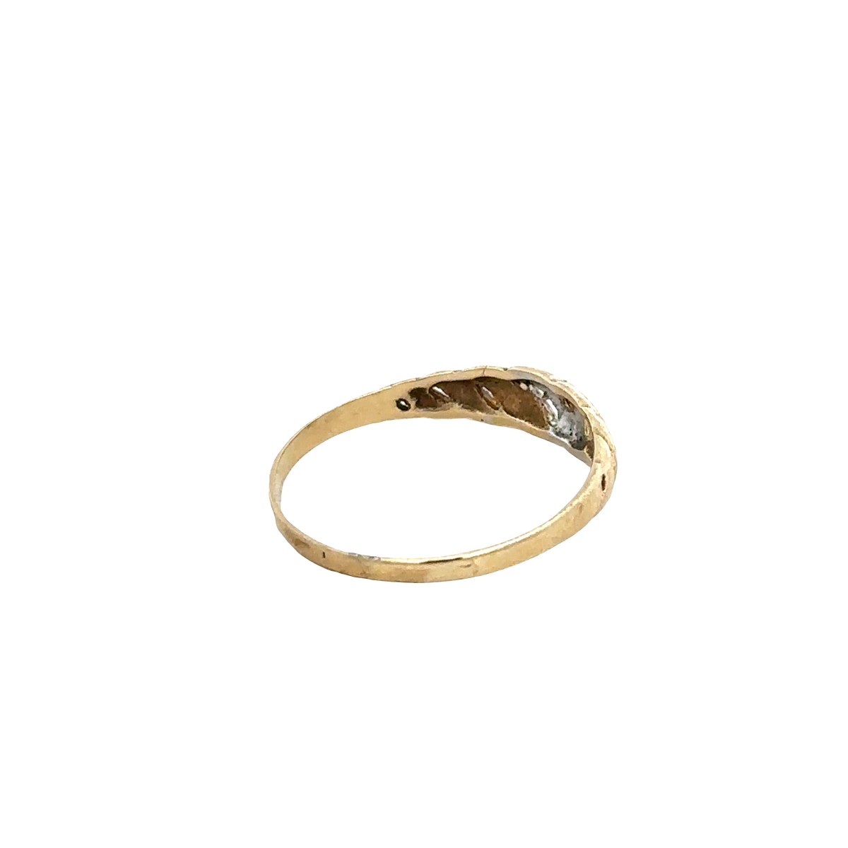 9ct yellow gold ring size L (sh27608b)