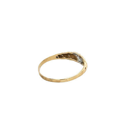 9ct yellow gold ring size L (sh27608b)