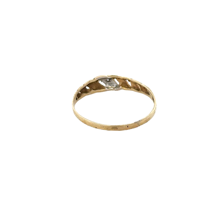 9ct yellow gold ring size L (sh27608b)