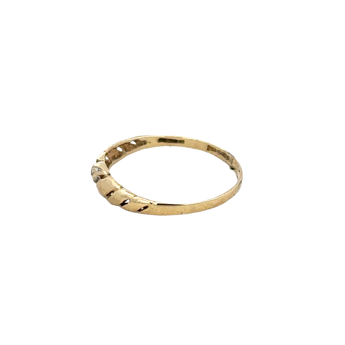 9ct yellow gold ring size L (sh27608b)
