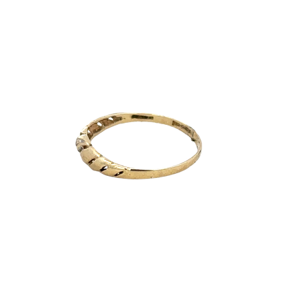 9ct yellow gold ring size L (sh27608b)