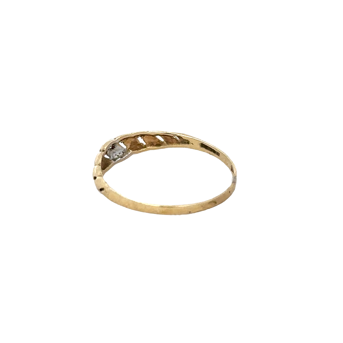 9ct yellow gold ring size L (sh27608b)