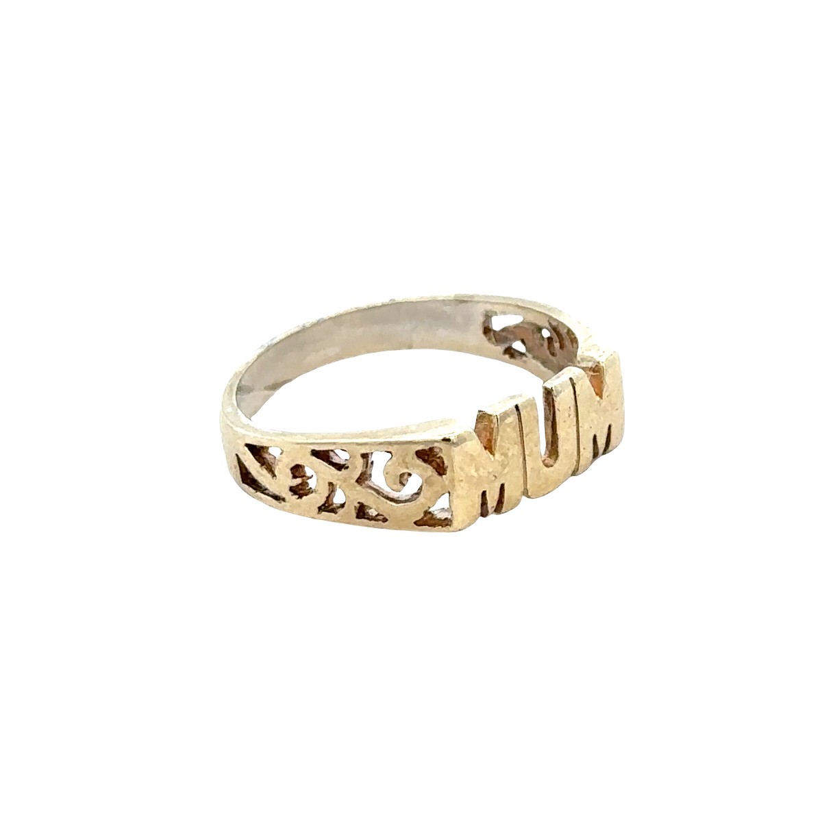 9ct yellow gold MUM ring size K (sh25762l)