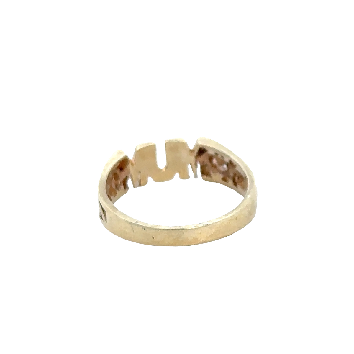 9ct yellow gold MUM ring size K (sh25762l)