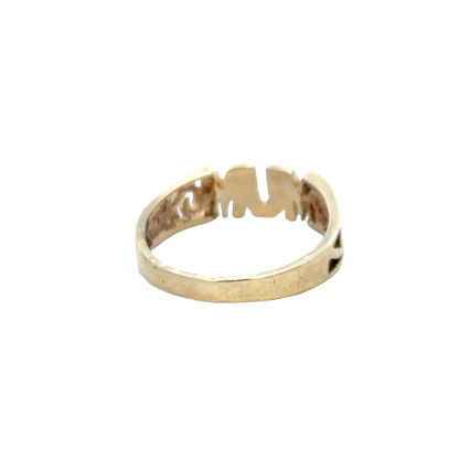 9ct yellow gold MUM ring size K (sh25762l)