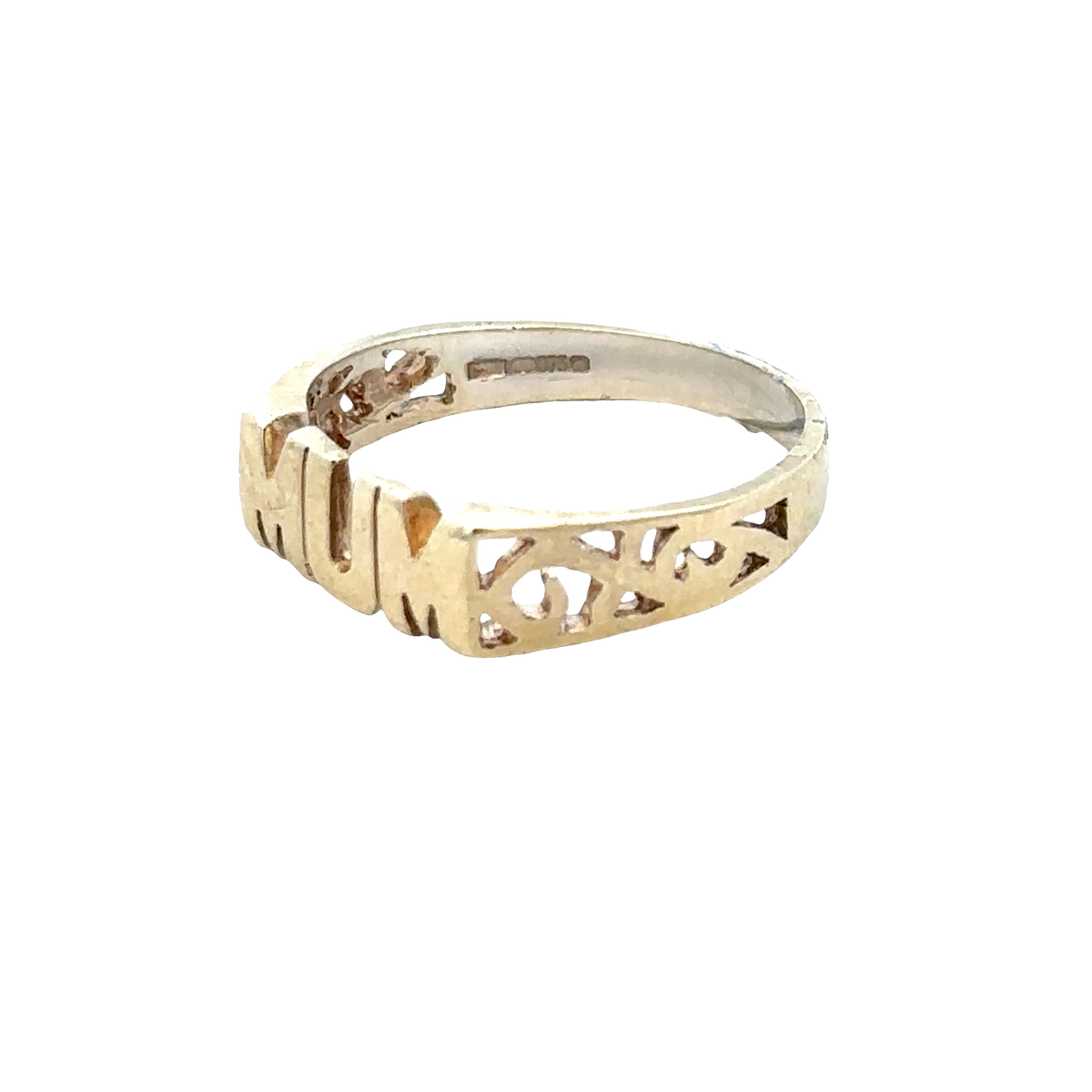 9ct yellow gold MUM ring size K (sh25762l)