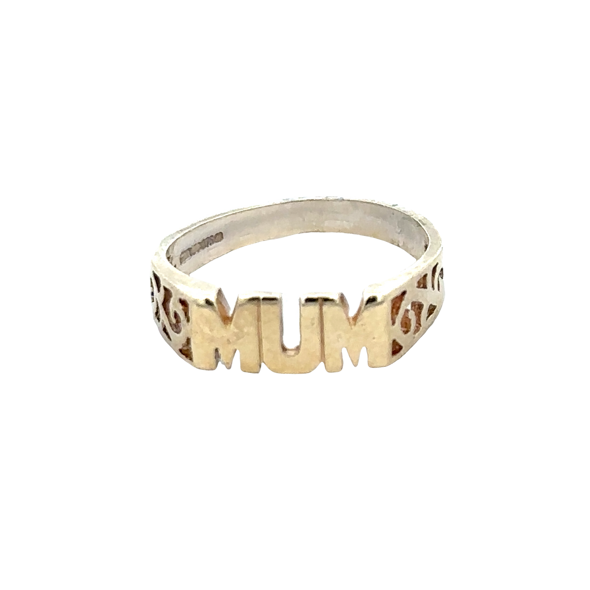 9ct yellow gold MUM ring size K (sh25762l)