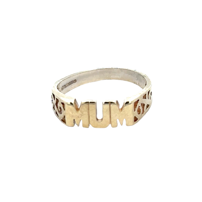 9ct yellow gold MUM ring size K (sh25762l)