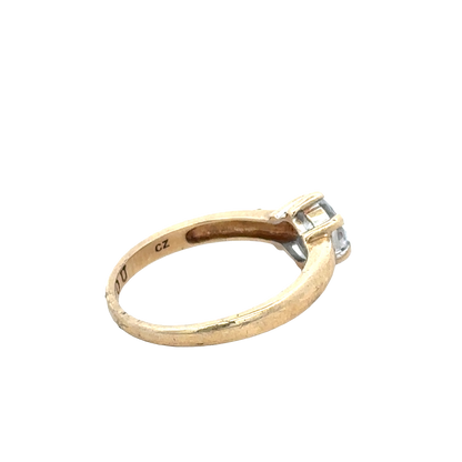 9ct yellow gold ring size P (sh25615l)