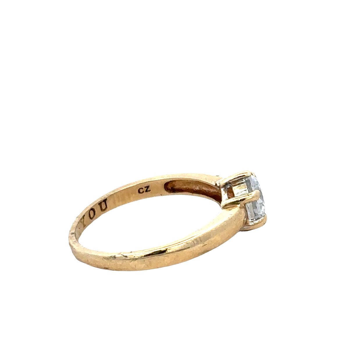 9ct yellow gold ring size P (sh25615l)