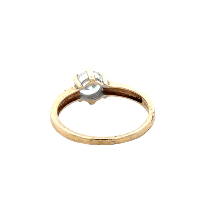 9ct yellow gold ring size P (sh25615l)