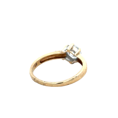 9ct yellow gold ring size P (sh25615l)
