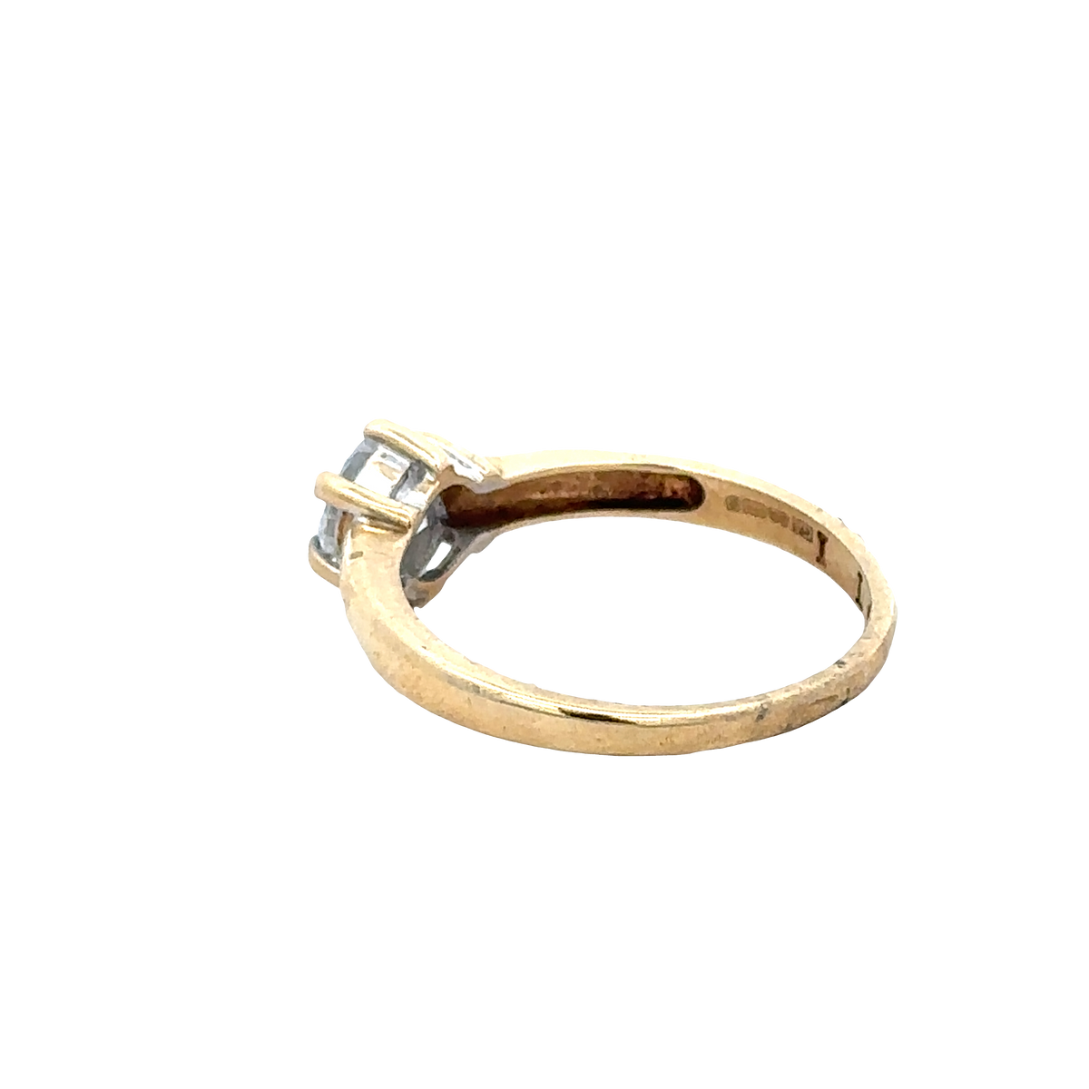 9ct yellow gold ring size P (sh25615l)