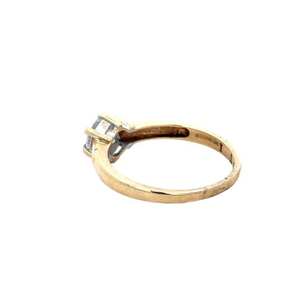 9ct yellow gold ring size P (sh25615l)