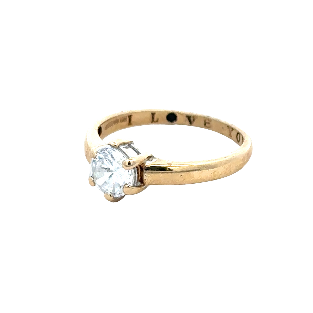 9ct yellow gold ring size P (sh25615l)