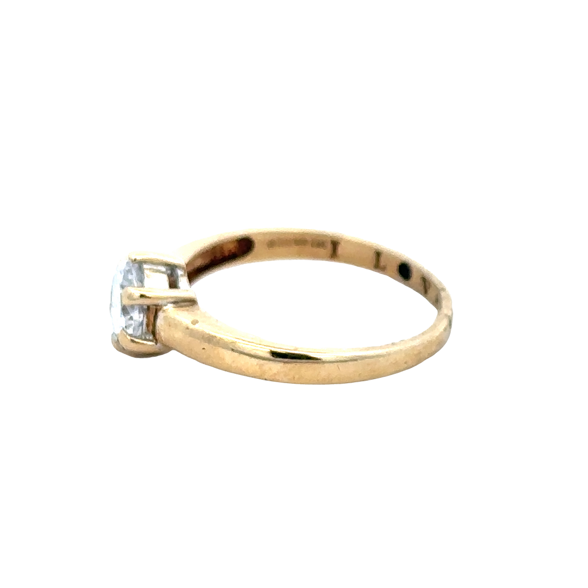 9ct yellow gold ring size P (sh25615l)