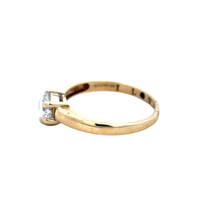 9ct yellow gold ring size P (sh25615l)
