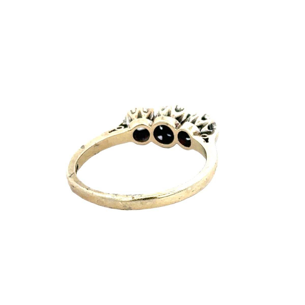 9ct yellow gold 1/4 caret diamond ring size P (sh25773l)